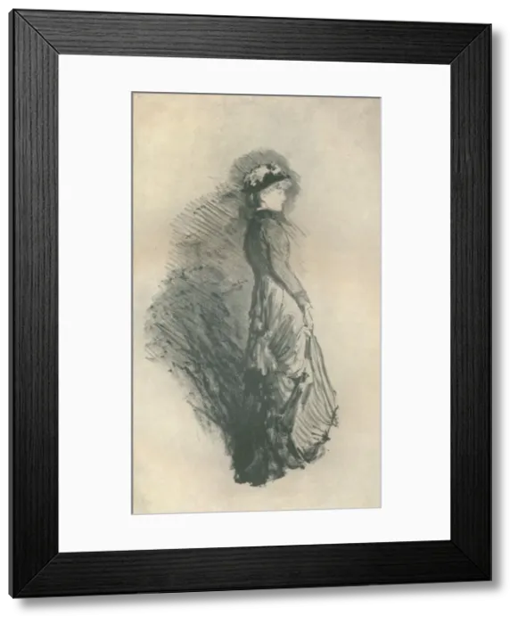 Framed Print : Study: Standing Figure, 1878, (1904). Artist: James Abbott McNeill Whistler Framed Print : Study: Standing Figure, 1878, (1904). Artist: James Abbott McNeill Whistler