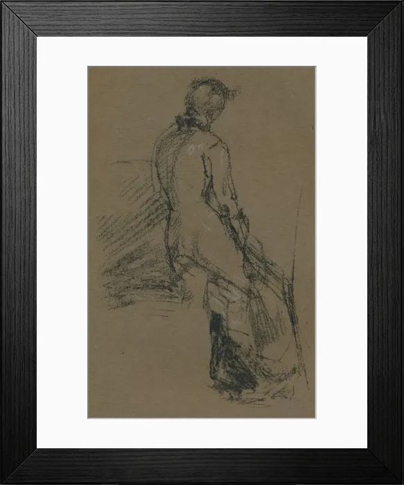 Framed Print : Form Study. c1868. Artist: James Abbott McNeill Whistler Framed Print : Form Study. c1868. Artist: James Abbott McNeill Whistler