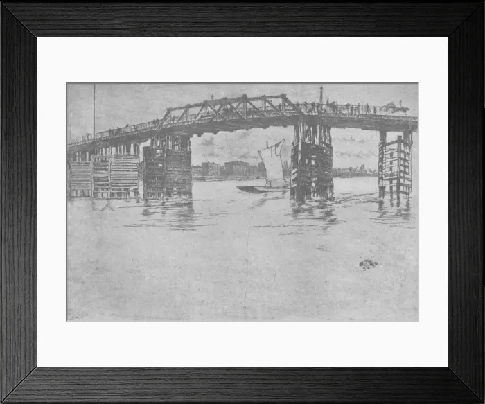 Framed Print : Old Battersea Bridge, 1879, (1904). Artist: James Abbott McNeill Whistler Framed Print : Old Battersea Bridge, 1879, (1904). Artist: James Abbott McNeill Whistler