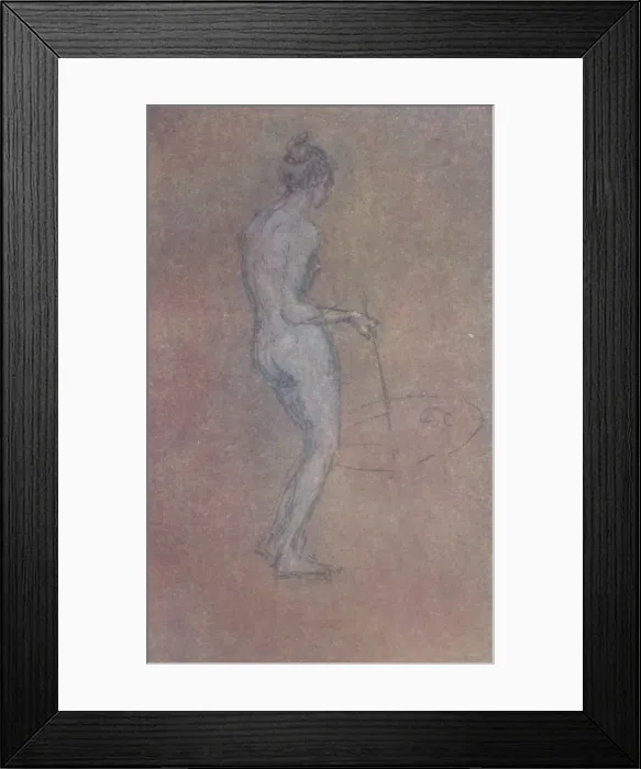 Framed Print : A Nude Study, c1864, (1904). Artist: James Abbott McNeill Whistler Framed Print : A Nude Study, c1864, (1904). Artist: James Abbott McNeill Whistler