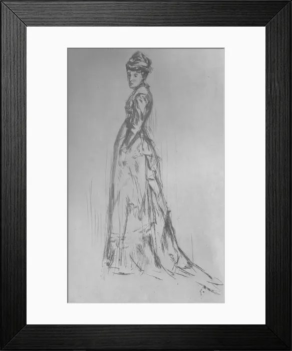 Framed Print : The Silk Dress, 1875, (1904). Artists: James Abbott McNeill Whistler, Adam and Charles Black Framed Print : The Silk Dress, 1875, (1904). Artists: James Abbott McNeill Whistler, Adam and Charles Black