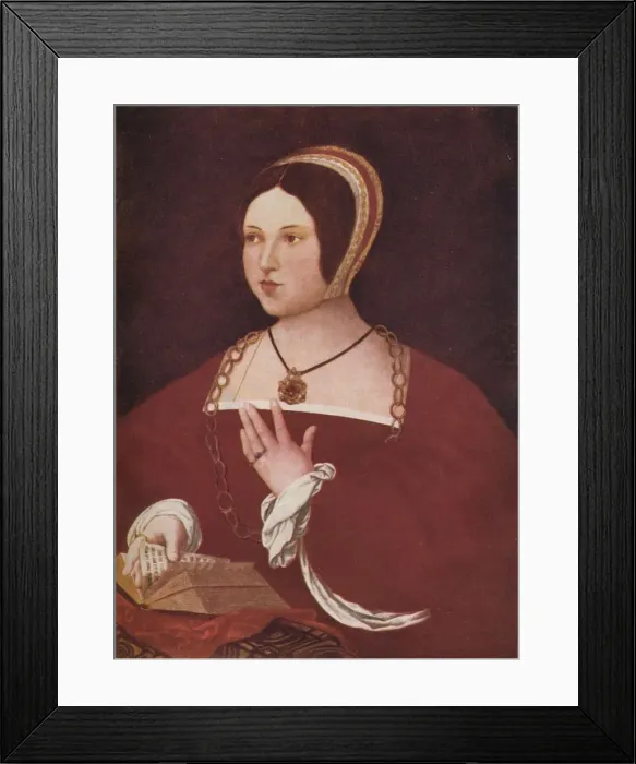 Framed Print : Thought to be Margaret Tudor, c1528 (c1924). Artist: Jan Gossaert Framed Print : Thought to be Margaret Tudor, c1528 (c1924). Artist: Jan Gossaert