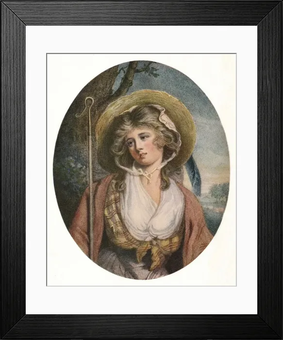 Framed Print : The Shepherdess, 1787. Artist: John Raphael Smith Framed Print : The Shepherdess, 1787. Artist: John Raphael Smith