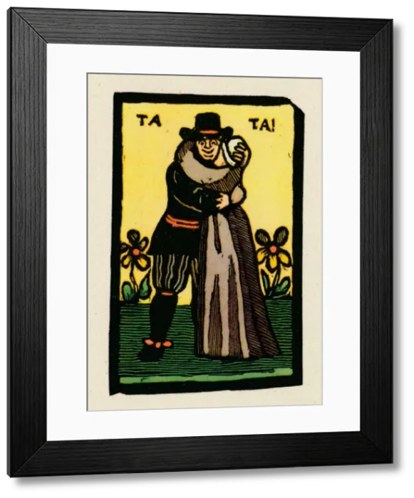 Framed Print : The First Revival of the Chap-Book Style, 1885, (1946). Artist: Joseph Crawhall Framed Print : The First Revival of the Chap-Book Style, 1885, (1946). Artist: Joseph Crawhall