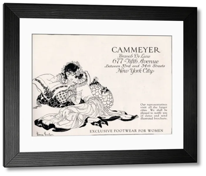 Framed Print : Cammeyer - Exclusive Footwear for Women, c1923, (1923). Artist: Leoua H Carter Framed Print : Cammeyer - Exclusive Footwear for Women, c1923, (1923). Artist: Leoua H Carter