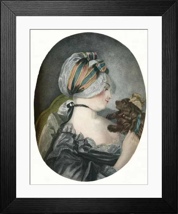 Framed Print : Provoking Fidelity L education de petit chien, 1775. Artist: Louis Marin Bonnet Framed Print : Provoking Fidelity L education de petit chien, 1775. Artist: Louis Marin Bonnet