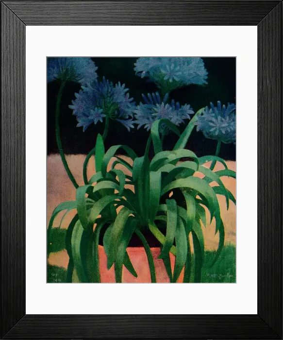Framed Print : Agapanthus, 1914, (c1932). Artist: Mark Gertler Framed Print : Agapanthus, 1914, (c1932). Artist: Mark Gertler