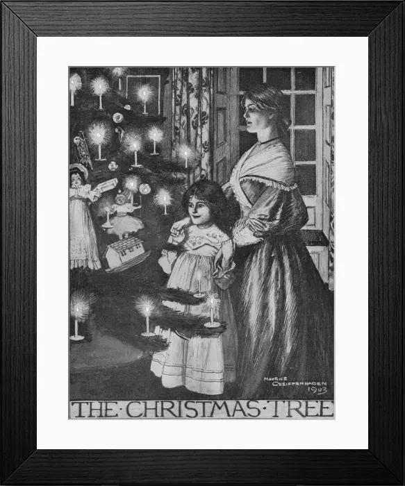 Framed Print : The Christmas Tree, 1903 (1903). Artist: Maurice Greiffenhagen Framed Print : The Christmas Tree, 1903 (1903). Artist: Maurice Greiffenhagen