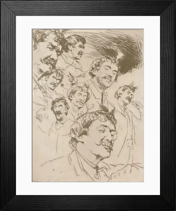 Framed Print : Portrait Study, c1880, (1904). Artist: Mortimer L Menpes Framed Print : Portrait Study, c1880, (1904). Artist: Mortimer L Menpes
