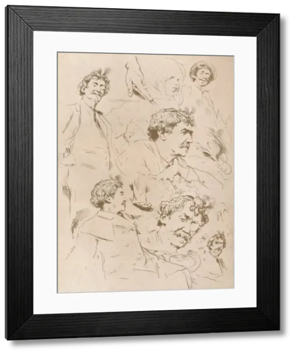 Framed Print : Portrait Studies, c1880, (1904). Artist: Mortimer L Menpes Framed Print : Portrait Studies, c1880, (1904). Artist: Mortimer L Menpes