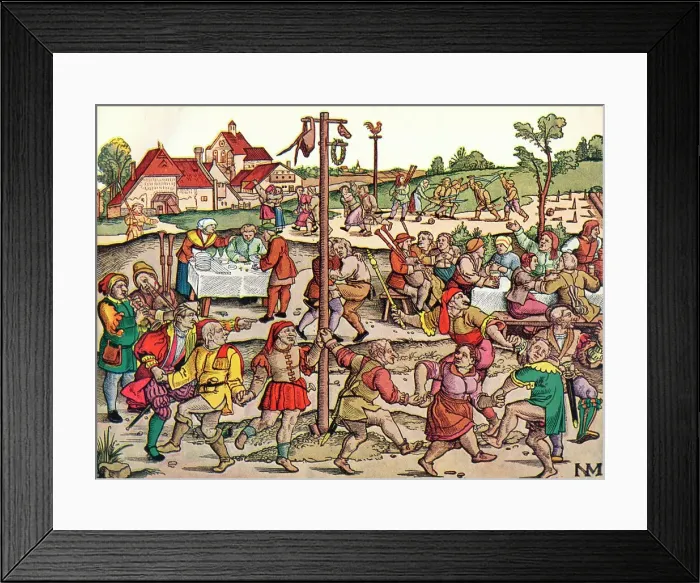 Framed Print : Villagers Celebration, c1530, 1949. Artist: Nikolaus Meldemann Framed Print : Villagers Celebration, c1530, 1949. Artist: Nikolaus Meldemann