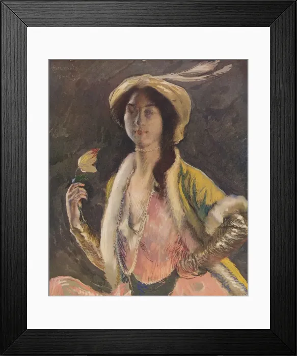 Framed Print : Portrait of Miss B, 1908, (c1932). Artist: Paul Albert Besnard Framed Print : Portrait of Miss B, 1908, (c1932). Artist: Paul Albert Besnard