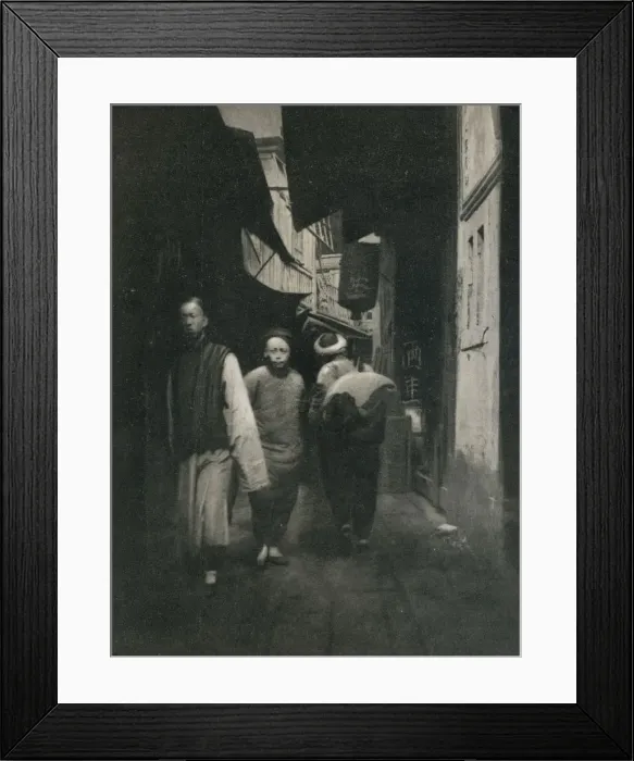Framed Print : A Street In China, c1927, (1927). Artist: Reginald Belfield Framed Print : A Street In China, c1927, (1927). Artist: Reginald Belfield