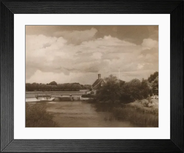 Framed Print : Goring Lock, c1927, (1927). Artist: Reginald Belfield Framed Print : Goring Lock, c1927, (1927). Artist: Reginald Belfield
