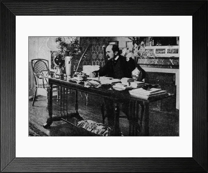 Framed Print : M. Rostand in his Library, c1902, (1903) Framed Print : M. Rostand in his Library, c1902, (1903)