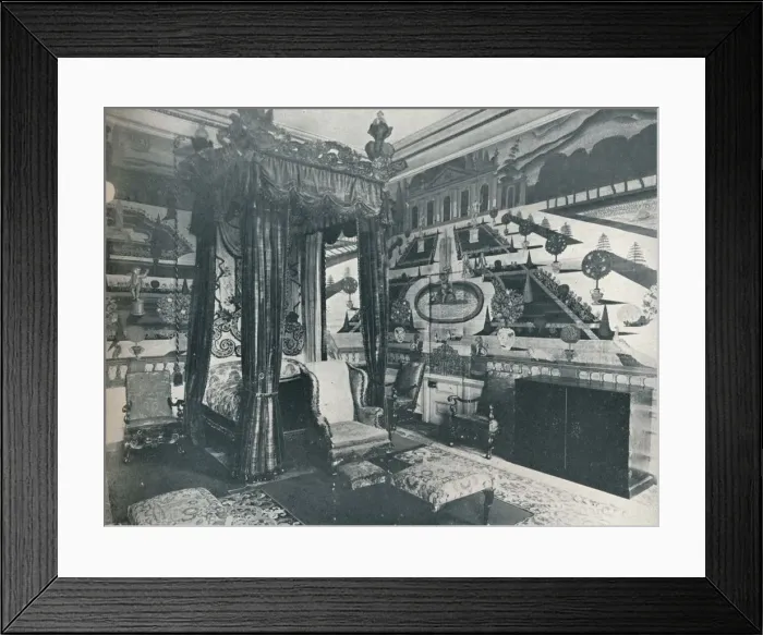 Framed Print : Green Velvet Room, Stoke Edith, c1909 Framed Print : Green Velvet Room, Stoke Edith, c1909