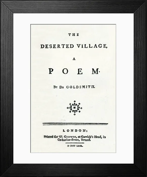 Framed Print : The Deserted Village, A Poem, c1770 Framed Print : The Deserted Village, A Poem, c1770