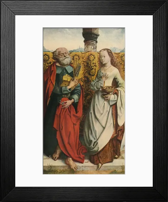 Framed Print : Saints Peter and Dorothy, c1505, (1909) Framed Print : Saints Peter and Dorothy, c1505, (1909)