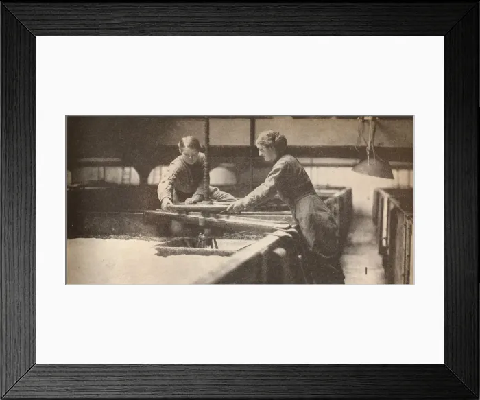Framed Print : Screwing Down the Yeast in a Burton-On-Trent Brewery, c1916, (1935) Framed Print : Screwing Down the Yeast in a Burton-On-Trent Brewery, c1916, (1935)