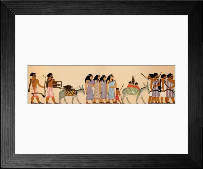 Framed Print : The Arrival of a Tribe of Semitic Nomads in Egypt, 1895 BC, (1903) Framed Print : The Arrival of a Tribe of Semitic Nomads in Egypt, 1895 BC, (1903)
