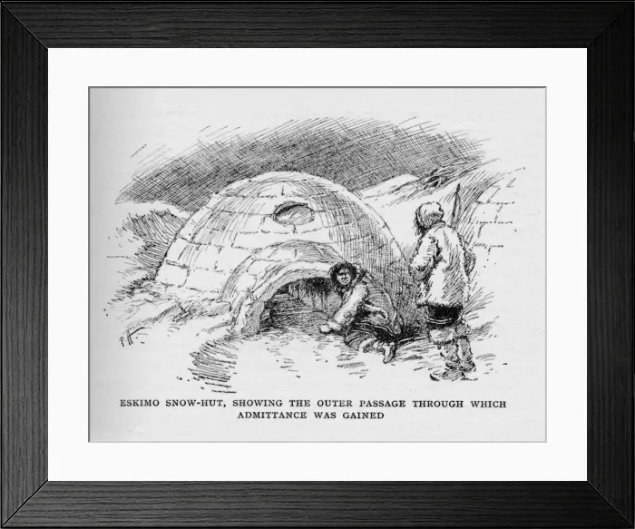 Framed Print : Eskimo Snow-Hut, Showing the Outer Passage Through Which Admittance was Gained, c1927, (1928) Framed Print : Eskimo Snow-Hut, Showing the Outer Passage Through Which Admittance was Gained, c1927, (1928)