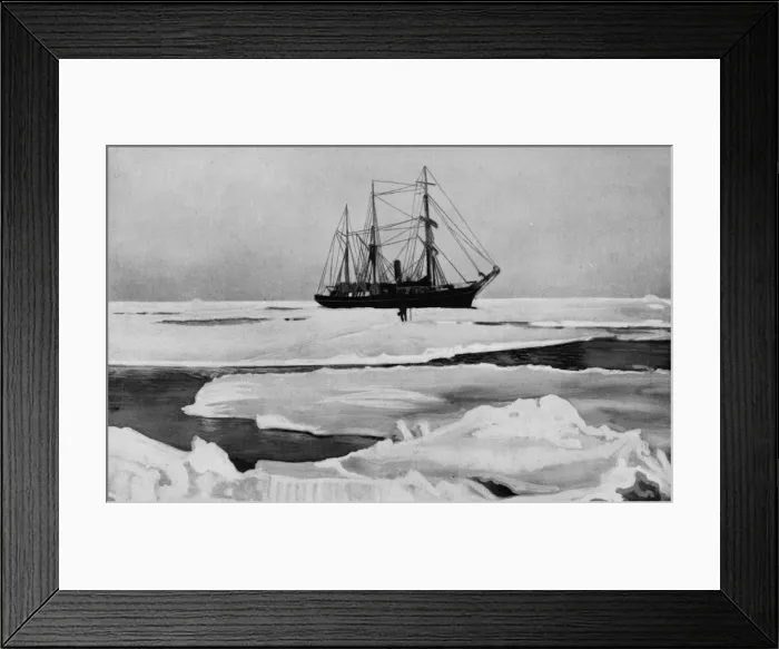 Framed Print : The Nimrod Pushing Her Way Through Open Pack-Ice, c1909, (1928) Framed Print : The Nimrod Pushing Her Way Through Open Pack-Ice, c1909, (1928)