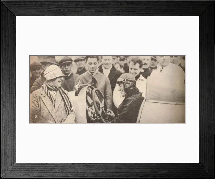 Framed Print : Showing the driving mechanism to interested spectators, c1927, (1935) Framed Print : Showing the driving mechanism to interested spectators, c1927, (1935)