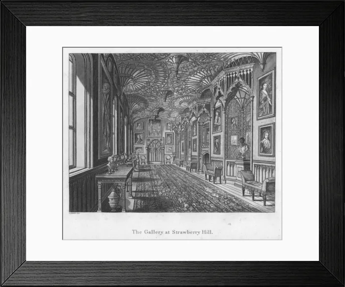 Framed Print : The Gallery at Strawberry Hill, c1792 Framed Print : The Gallery at Strawberry Hill, c1792