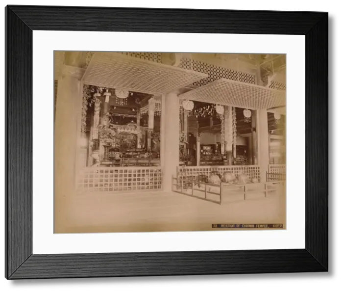 Framed Print : Interior of Chionin Temple, Kioto, c1890-1900 Framed Print : Interior of Chionin Temple, Kioto, c1890-1900