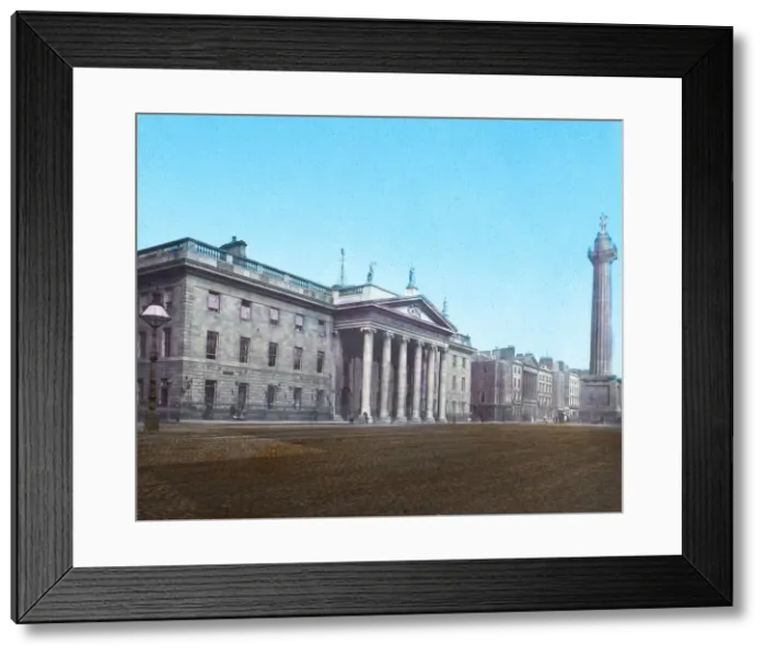 Framed Print : General Post Office and Nelsons Pillar, c1910 Framed Print : General Post Office and Nelsons Pillar, c1910