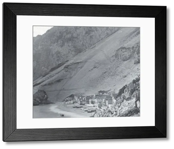 Framed Print : Gibraltar, Catalan Bay, c1910 Framed Print : Gibraltar, Catalan Bay, c1910