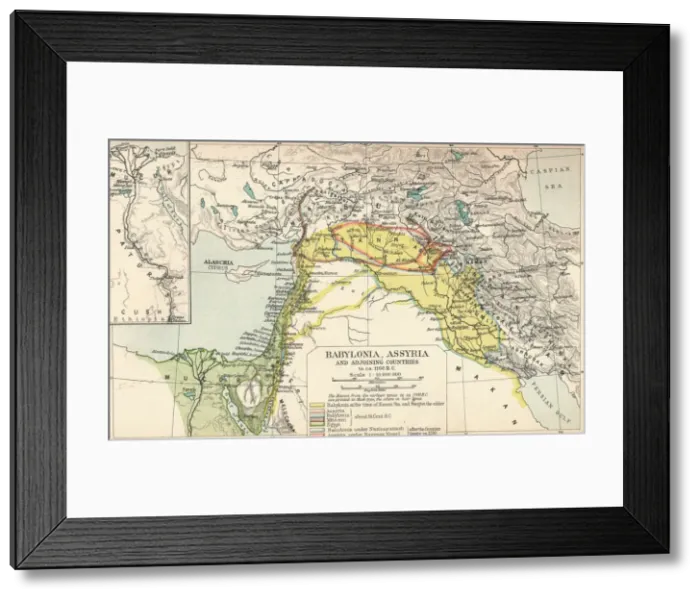 Framed Print : Babylonia, Assyria and Adjoining Countries, c1902, (1903) Framed Print : Babylonia, Assyria and Adjoining Countries, c1902, (1903)