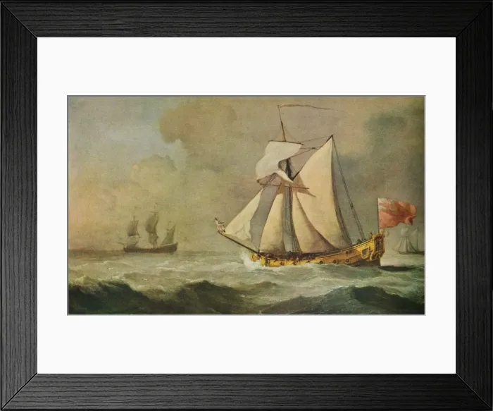 Framed Print : The Cleveland Yacht at Sea in a Fresh Breeze, 1678. Artist: Willem van de Velde the Younger Framed Print : The Cleveland Yacht at Sea in a Fresh Breeze, 1678. Artist: Willem van de Velde the Younger