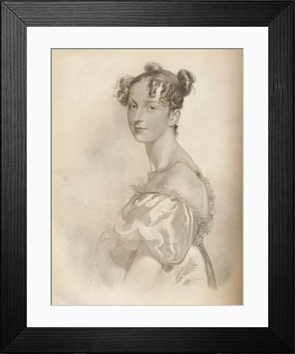 Framed Print : La Comtesse De Lieven, 1823. Artist: William Bromley Framed Print : La Comtesse De Lieven, 1823. Artist: William Bromley