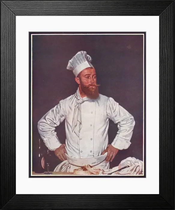 Framed Print : Le Chef de l Hotel Chatham, Paris, c1921. Artist: William Newenham Montague Orpen Framed Print : Le Chef de l Hotel Chatham, Paris, c1921. Artist: William Newenham Montague Orpen