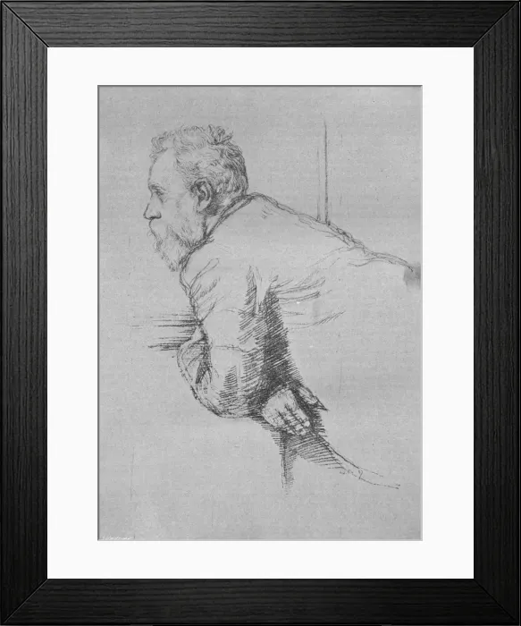 Framed Print : William Ernest Henley, 1897, (1903). Artist: William Rothenstein Framed Print : William Ernest Henley, 1897, (1903). Artist: William Rothenstein