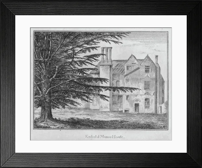 Framed Print : Enfield Manor House, c1792 Framed Print : Enfield Manor House, c1792