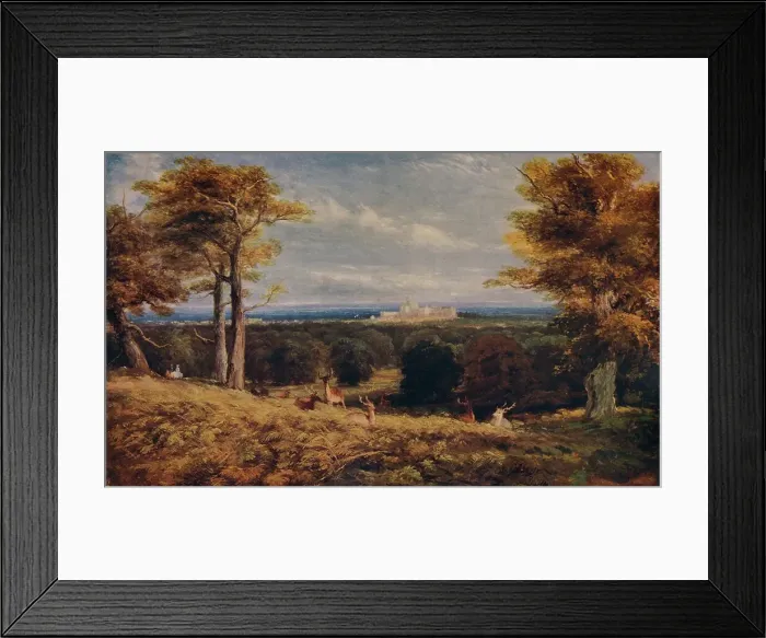 Framed Print : Windsor Castle from the Great Park, 1846. Artist: David Cox the elder Framed Print : Windsor Castle from the Great Park, 1846. Artist: David Cox the elder