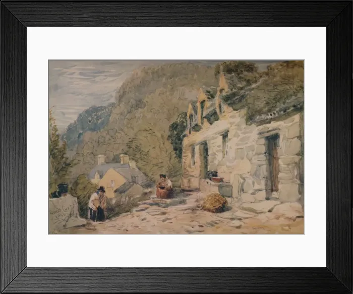 Framed Print : Black Jacks Cottage, Bettws-y-Coed, 1846. Artist: David Cox the elder Framed Print : Black Jacks Cottage, Bettws-y-Coed, 1846. Artist: David Cox the elder