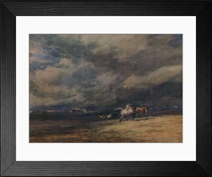 Framed Print : The Night Train, 1849. Artist: David Cox the elder Framed Print : The Night Train, 1849. Artist: David Cox the elder