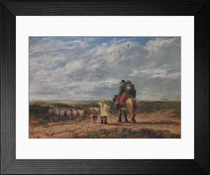 Framed Print : The Cross Road, 1850. Artist: David Cox the elder Framed Print : The Cross Road, 1850. Artist: David Cox the elder