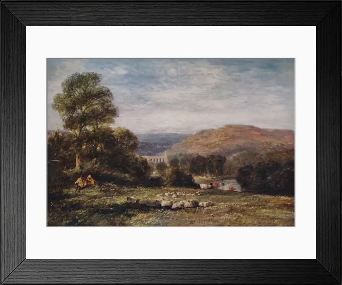 Framed Print : Bolton Abbey, 1850. Artist: David Cox the elder Framed Print : Bolton Abbey, 1850. Artist: David Cox the elder