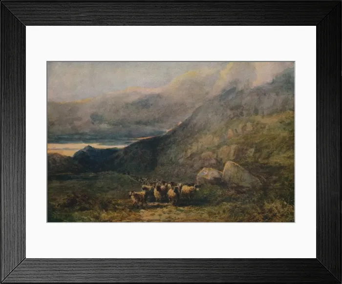 Framed Print : Mountain Road with Sleep, c1838. Artist: David Cox the elder Framed Print : Mountain Road with Sleep, c1838. Artist: David Cox the elder
