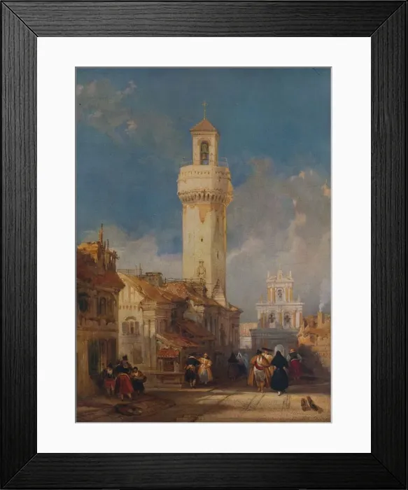 Framed Print : The Tower of the Church of San Nicolas de la Villa, Cordoba, 1834. Artist: David Roberts Framed Print : The Tower of the Church of San Nicolas de la Villa, Cordoba, 1834. Artist: David Roberts