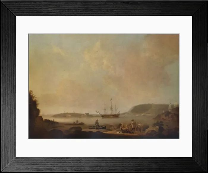 Framed Print : Drakes Island, Plymouth, 1773. Artist: Dominic Serres Framed Print : Drakes Island, Plymouth, 1773. Artist: Dominic Serres