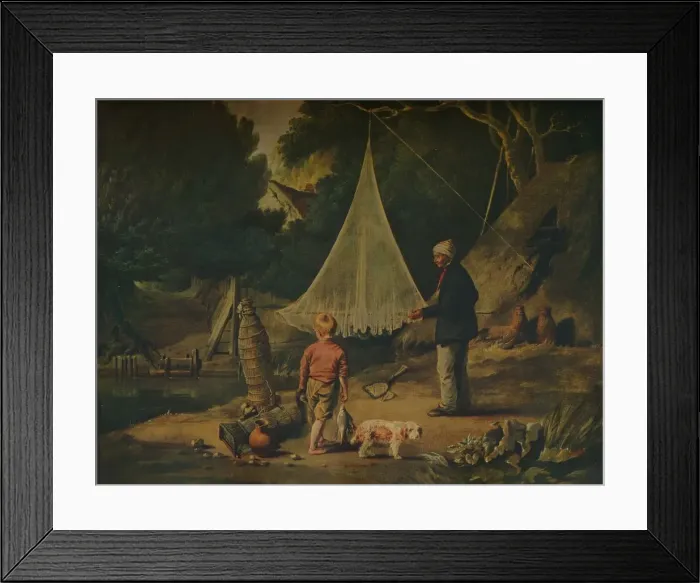 Framed Print : The Eel Catcher, 1812. Artist: Edmund Bristow Framed Print : The Eel Catcher, 1812. Artist: Edmund Bristow