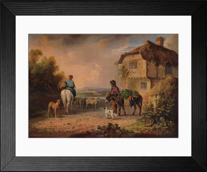 Framed Print : Off to Market, 1828. Artist: Edmund Bristow Framed Print : Off to Market, 1828. Artist: Edmund Bristow