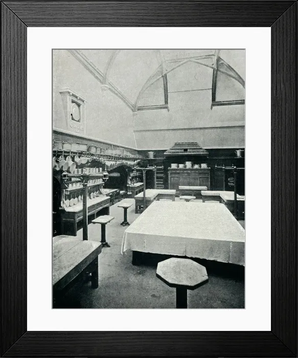 Framed Print : The Royal Kitchen at Windsor Castle, c1899, (1901). Artist: Eyre & Spottiswoode Framed Print : The Royal Kitchen at Windsor Castle, c1899, (1901). Artist: Eyre & Spottiswoode