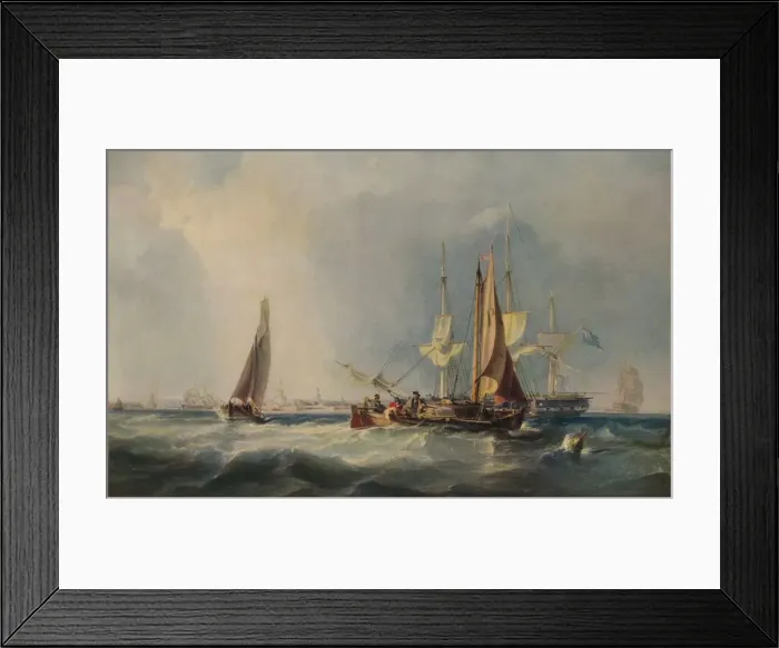 Framed Print : Portsmouth, 1839. Artist: George Chambers Framed Print : Portsmouth, 1839. Artist: George Chambers