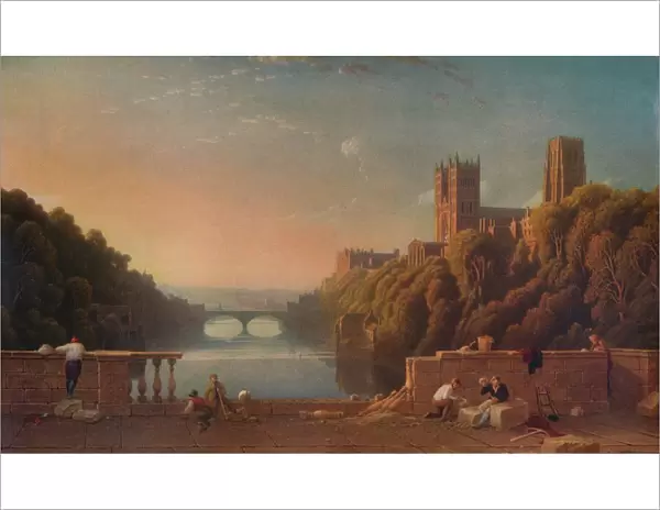 Durham Cathedral from the Prebends Bridge, c1832. Artist: George Fennell Robson